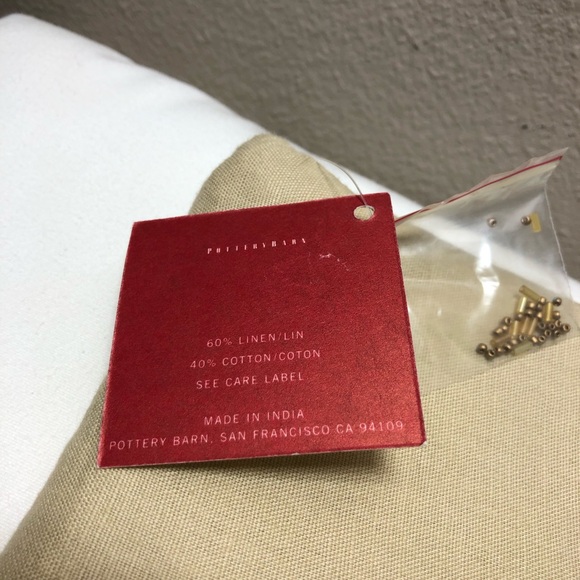 Pottery Barn 2 Linen Cotton Blend Lattice Jewel Christmas Stockings 9 X 19.5 In - Picture 10 of 12